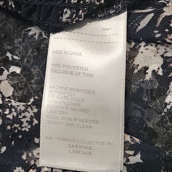 Laundry Black Stretchy Floral Blouse Small - Picture 10 of 10